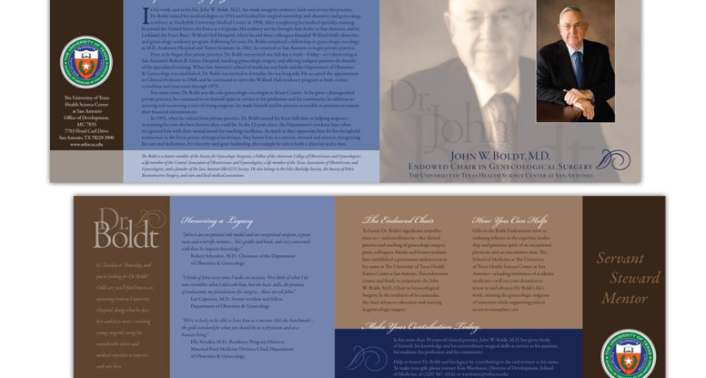 Dr. Boldt endowment brochure