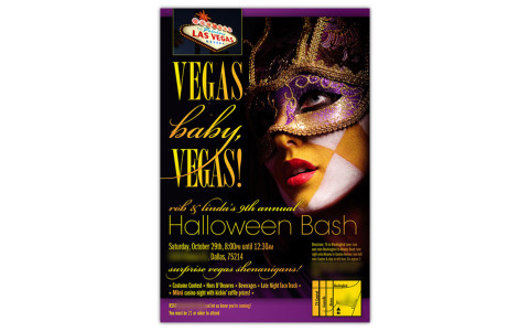 Halloween party invitation poster