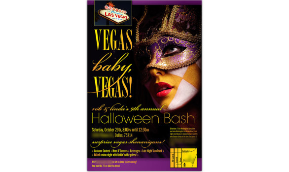 Halloween party invitation poster