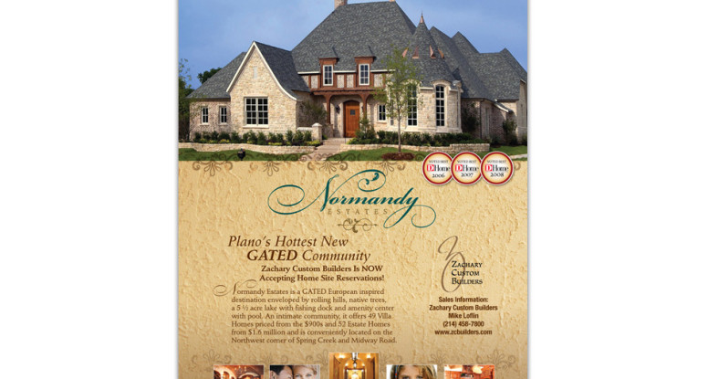 Normandy Estates full page ad