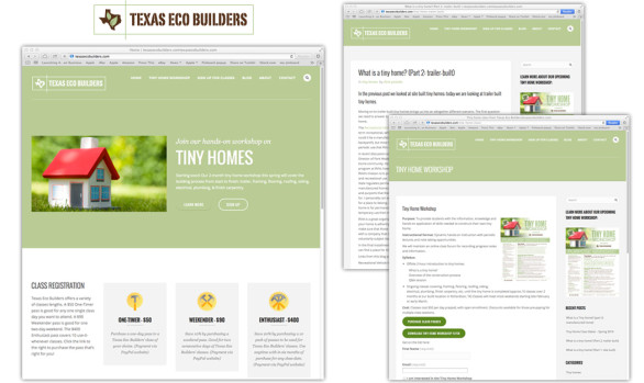 Web design for Texas Eco Builders