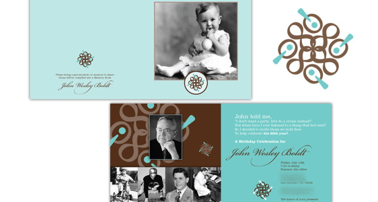 80th birthday party invitation - Soleil Design